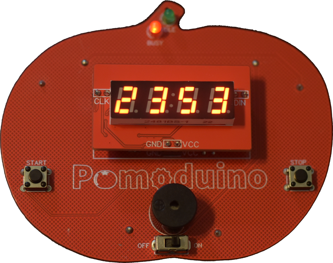 Front of the Pomoduino